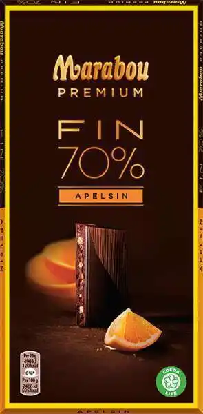 REMA 1000 Fin appelsin 70%, 100 g tilbud