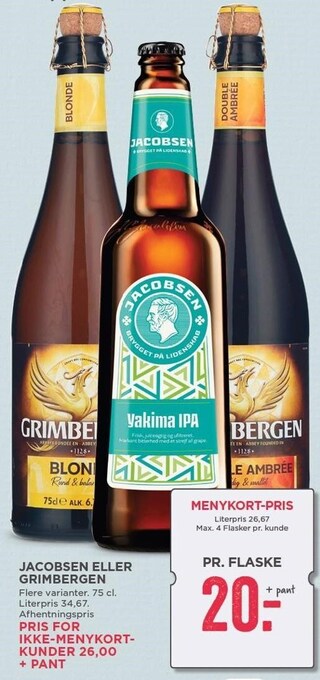 MENY Jacobsen eller grimbergen tilbud