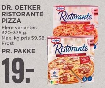 MENY Dr. oetker ristorante pizza tilbud