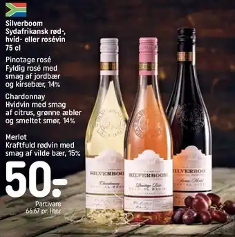 Silverboom sydafrikansk rød -hvid- el. rosevin 75 cl