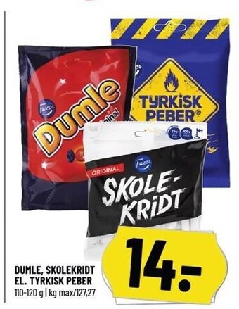 Løvbjerg Dumle, skolekridt el. tyrkisk peber tilbud