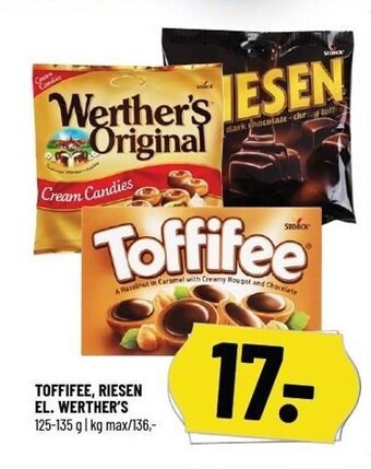 Løvbjerg Toffifee, riesen el. werther's tilbud