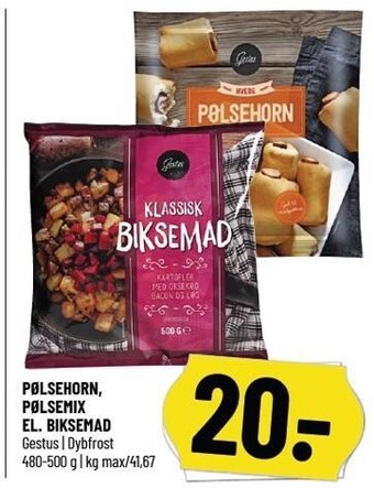 Løvbjerg Pølsehorn, pølsemix el. biksemad tilbud