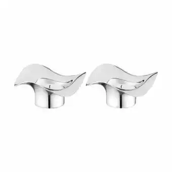 Imerco Georg jensen cobra fyrfadsstage - 2 stk. - ø 9,9 x h 4,9 cm - rustfrit stål - blank tilbud