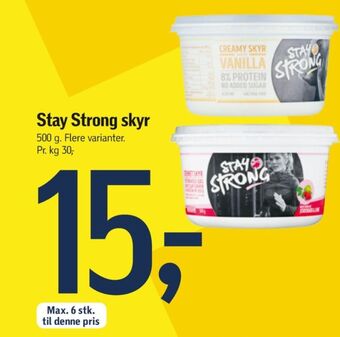 Føtex Stay strong skyr vanilje tilbud