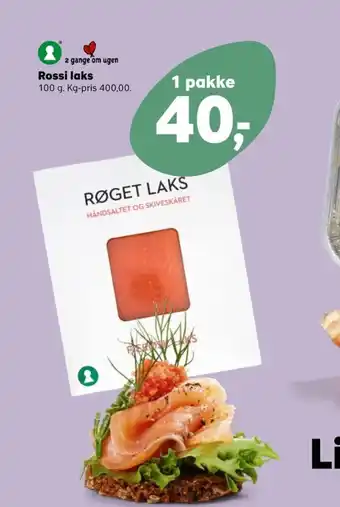 Kvickly Rossini laks i skiver tilbud