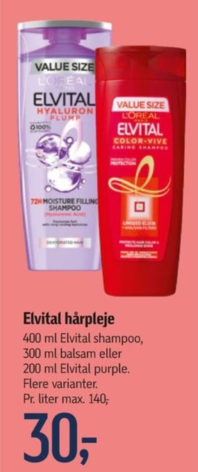 Føtex Elvital shampoo tilbud