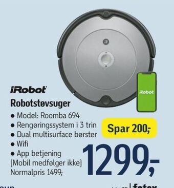 Føtex Irobot robotstøvsuger tilbud
