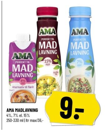 Løvbjerg Ama madlavningsfløde 15 % tilbud