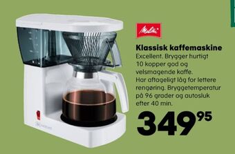 Kvickly Melitta kaffemaskine tilbud