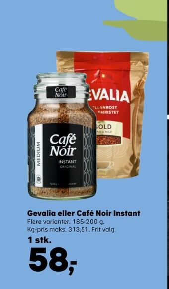 Kvickly Cafe noir instant kaffe tilbud