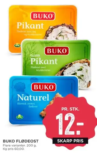 MENY Buko flødeost pikant tilbud