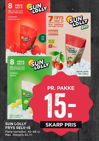 MENY Sun lolly is frys selv tilbud