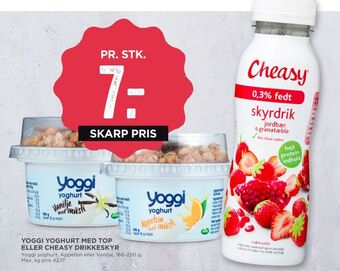 MENY Yoggi yoghurt appelsin med müsli top tilbud