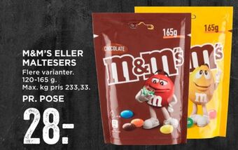 M&ms chokoladepastiller peanuts
