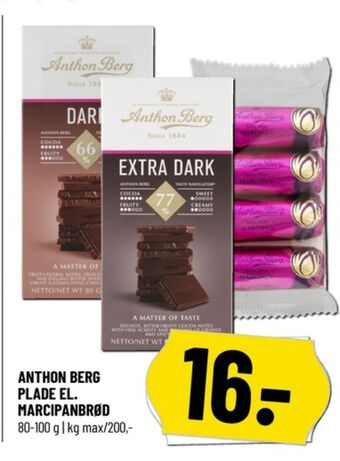 Løvbjerg Anthon berg chokoladeplade dark 66% tilbud