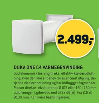 XL-BYG Duka varmegenvinding tilbud