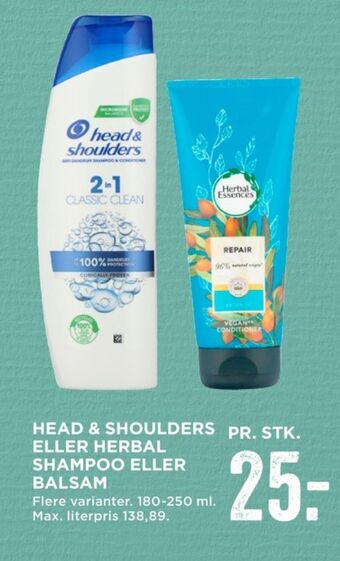 MENY Head&shoulders shampoo tilbud
