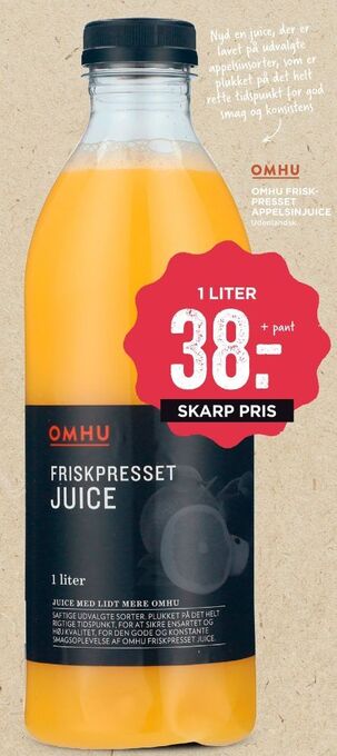 MENY Omhu appelsinjuice tilbud