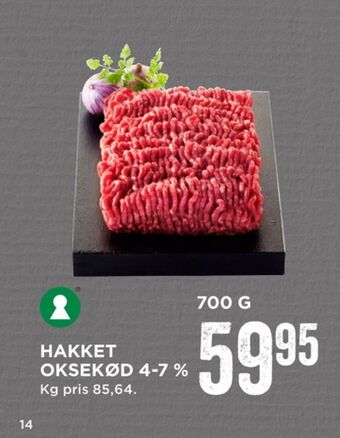 MENY Ukendt hakket oksekød tilbud