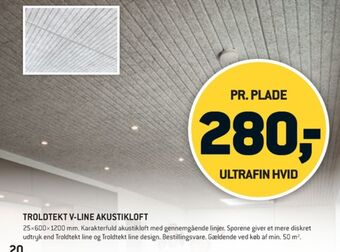 XL-BYG Troldtekt akustikloft tilbud