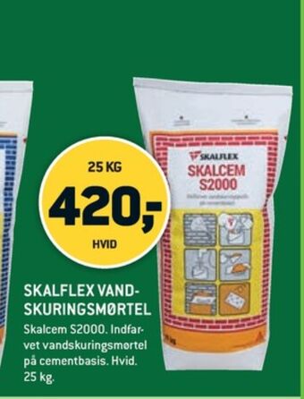 Skalcem vandskurringsmørtel