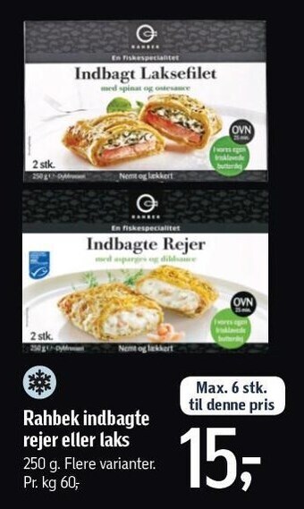 Føtex Rahbek indbagte rejer el. laks tilbud