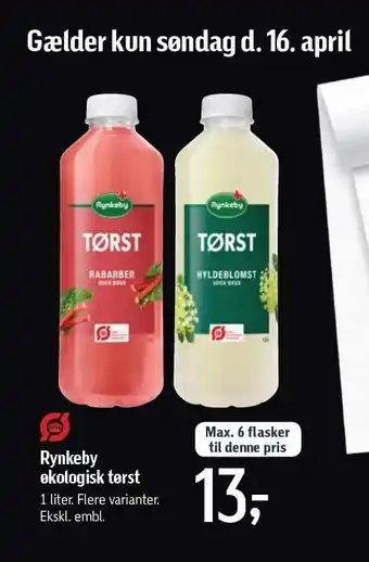 Føtex Rynkeby økologisk tørst tilbud