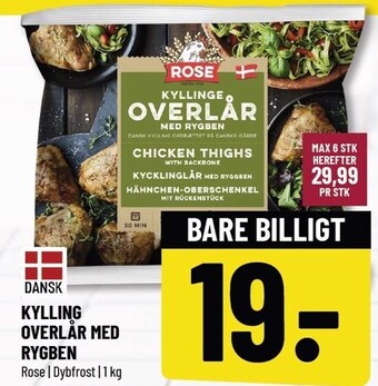 Løvbjerg Rose kylling overlår med rygben tilbud