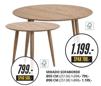 My Home Mikado sofaborde tilbud