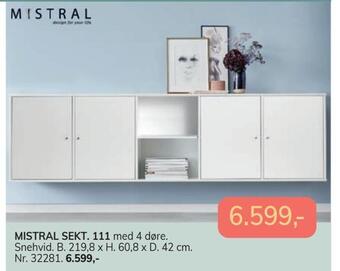 Daells Bolighus Mistral sekt. 111 tilbud