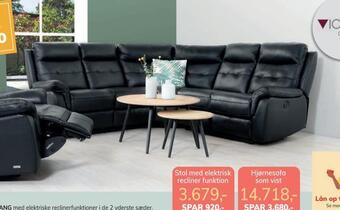 Daells Bolighus Lækker hjørnesofa med usb-indgang tilbud