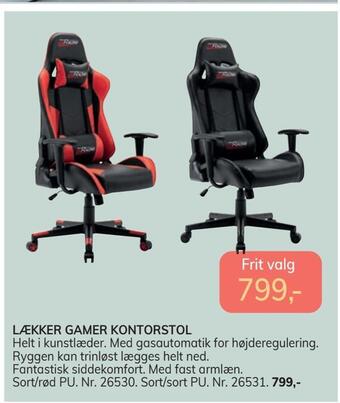 Daells Bolighus Lækker gamer kontorstol tilbud