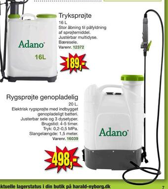 Harald Nyborg Rygsprøjte genopladelig tilbud