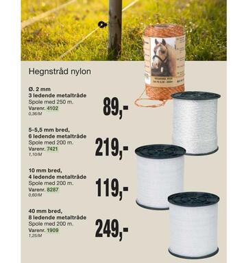 Harald Nyborg Hegnstråd nylon tilbud
