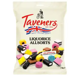 Taveners lakridskonfekt 165g | lakridskonfekt allsorts, lige som du kender den! i en god delevenlig pose.