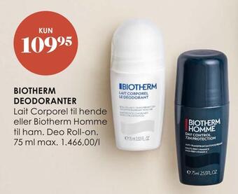Matas Biotherm deodoranter tilbud