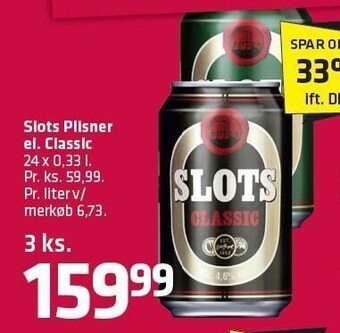 Fleggaard Slots pilsner el. classic - 3 ks. tilbud