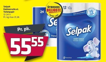 Fleggaard Selpak køkkenrulle eller toiletpapir tilbud