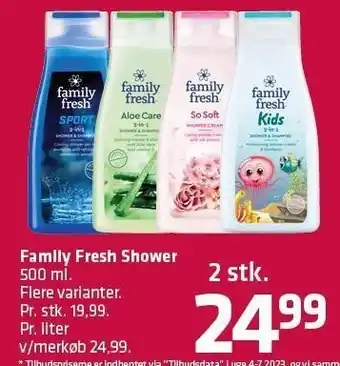 Fleggaard Family fresh shower - 2 stk. tilbud