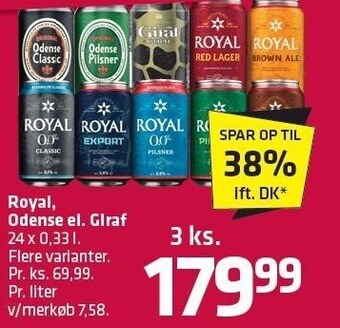 Fleggaard Royal, odense el. giraf - 3 ks. tilbud