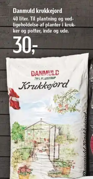 Føtex Danmuld krukkejord 40 liter tilbud