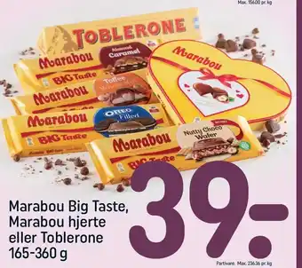 Marabou big taste, marabou hjerte el. toblerone