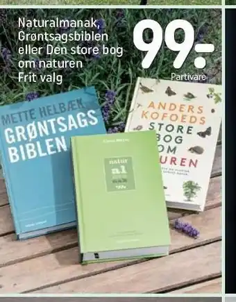 REMA 1000 Naturalmanak, grøntsagsbilen eller den store bog om naturen frit valg tilbud