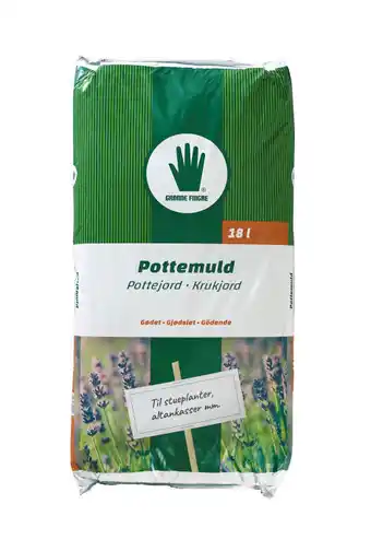 jem & fix Pottemuld 18 liter - grønne fingre tilbud