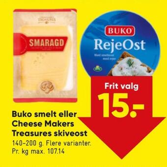Bilka Buko smelte smøreost rejeost tilbud