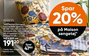 Bilka Maison sengesæt tilbud