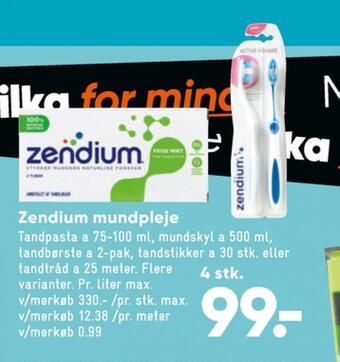 Bilka Zendium tandpasta tilbud
