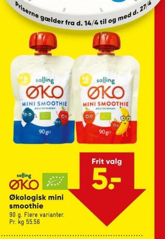 Bilka Salling øko smoothie tilbud