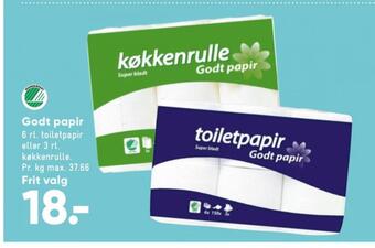 Bilka Godt papir køkkenrulle tilbud